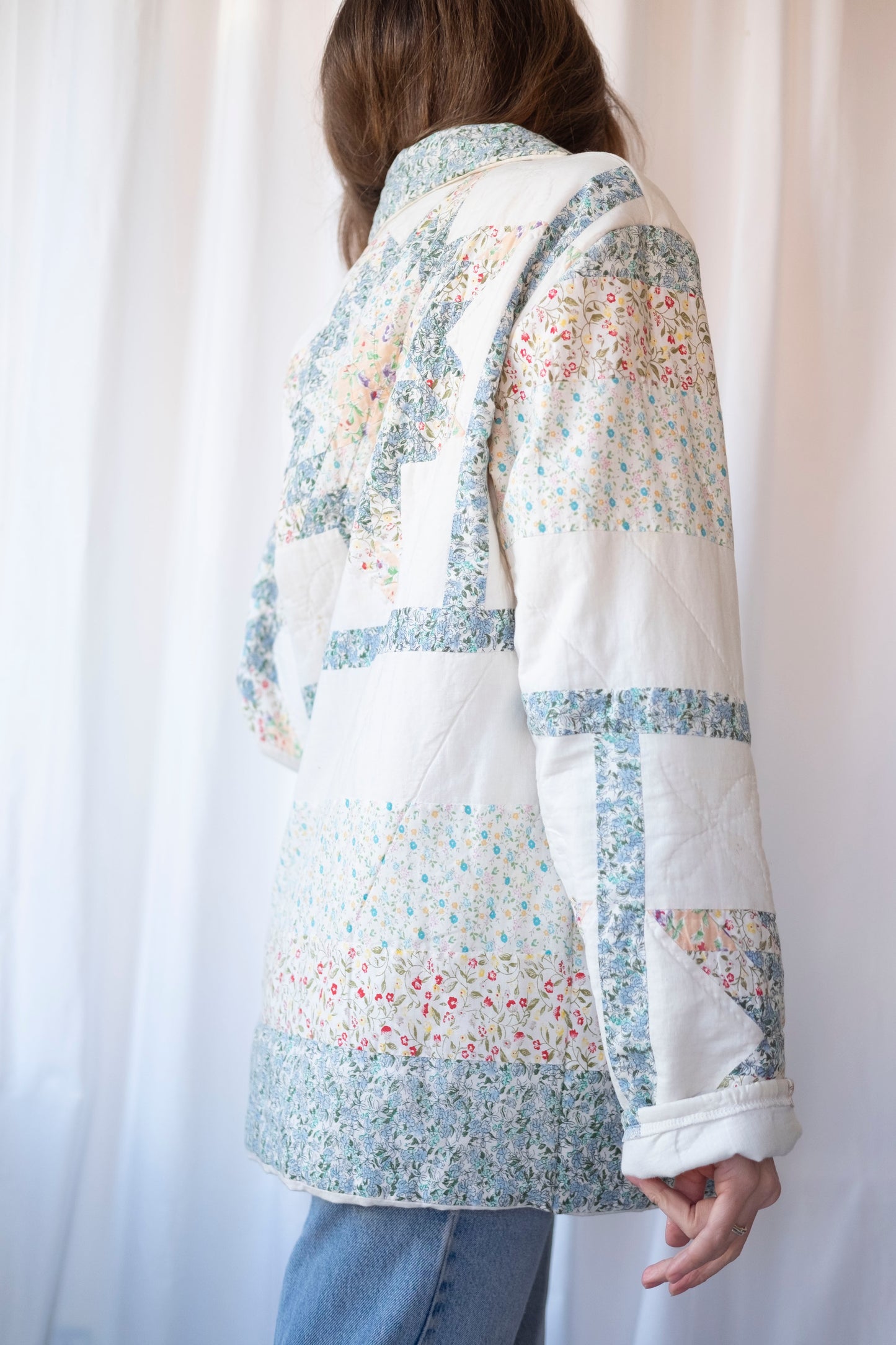 Leo ~ Reworked Patchwork Quilt Jacket - L