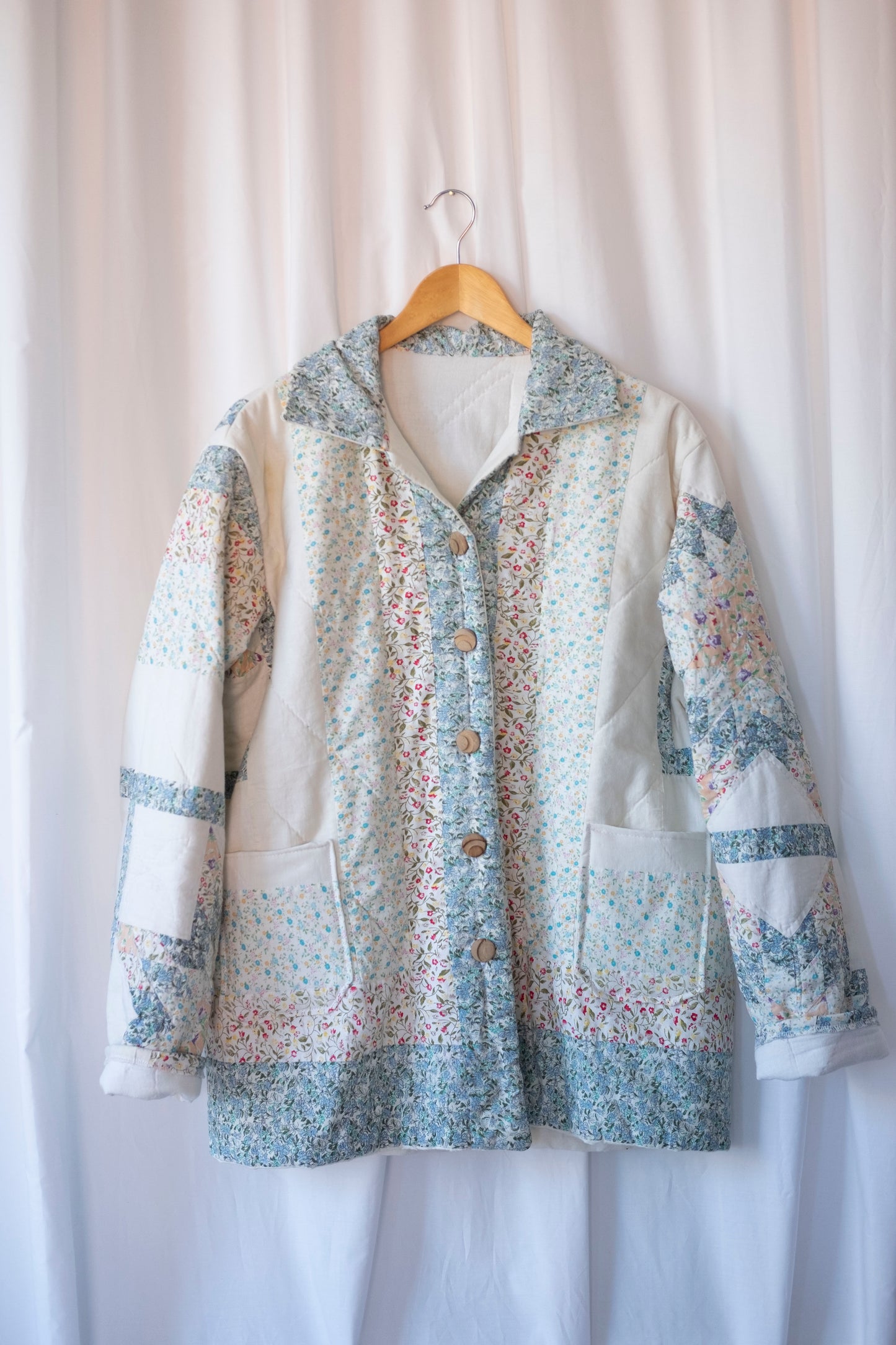 Leo ~ Reworked Patchwork Quilt Jacket - L