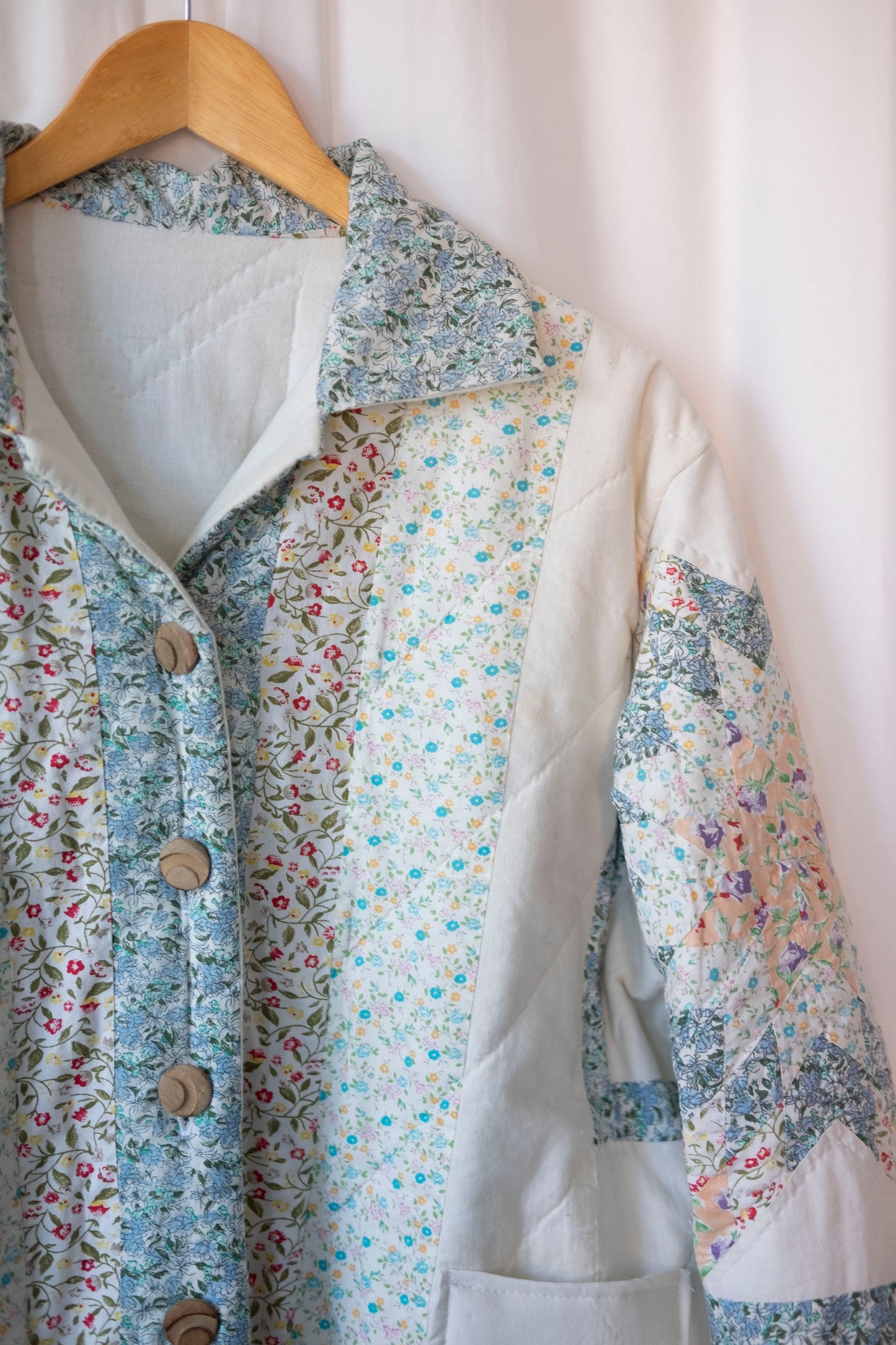 Leo ~ Reworked Patchwork Quilt Jacket - L