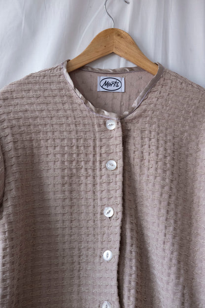 Lucille ~ Reworked Woven Bed Jacket - M