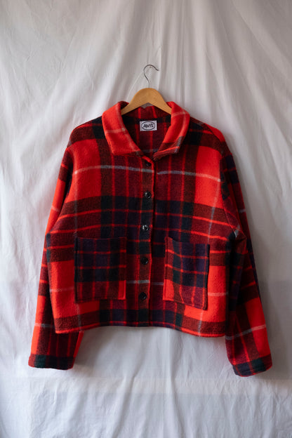 Martha ~ Reworked Cropped Blanket Jacket - XL