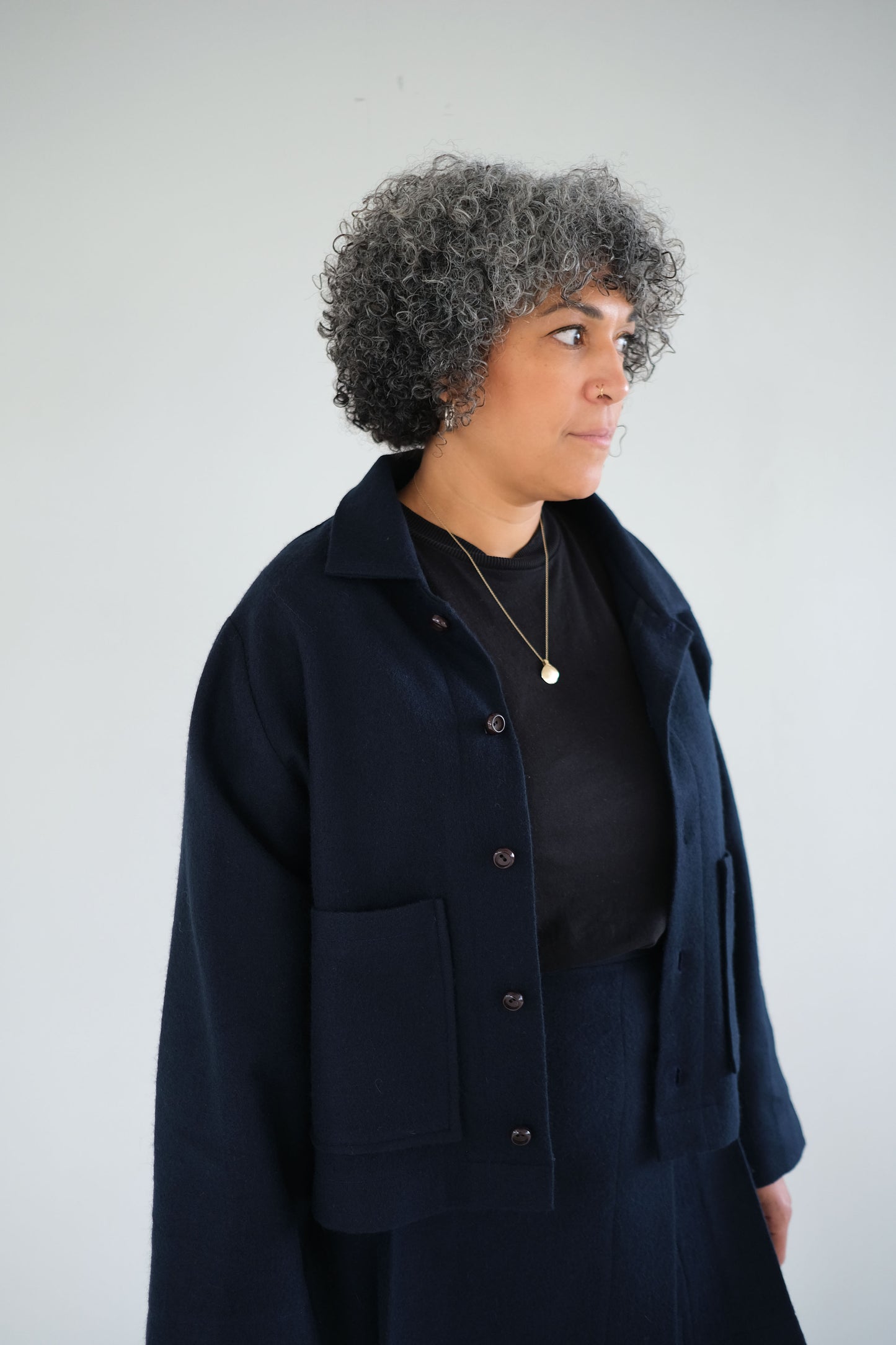 Nebula ~ Navy Deadstock Wool Jacket - M