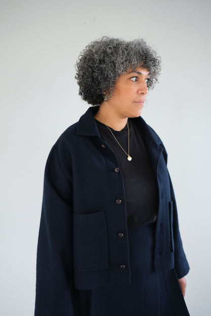 Nebula ~ Navy Deadstock Wool Jacket - M