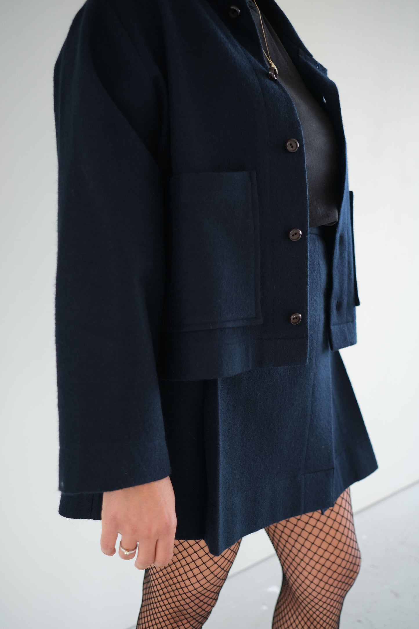 Nebula ~ Navy Deadstock Wool Jacket - M