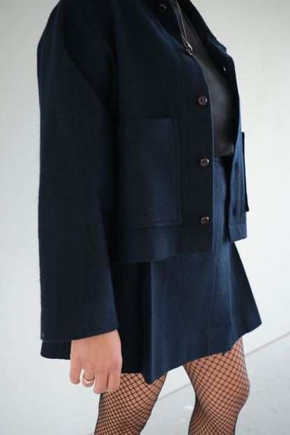 Nebula ~ Navy Deadstock Wool Jacket - M