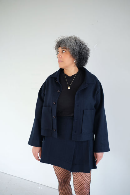 Nebula ~ Navy Deadstock Wool Jacket - M