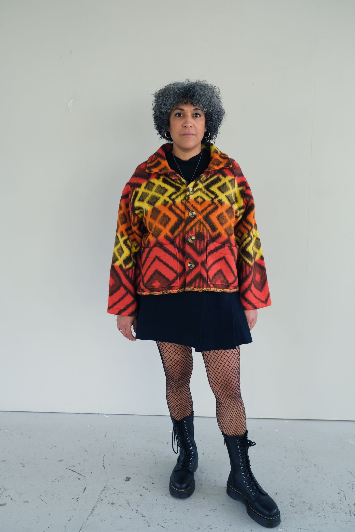 Nyssa ~ Reworked Vintage Blanket Jacket - M/L