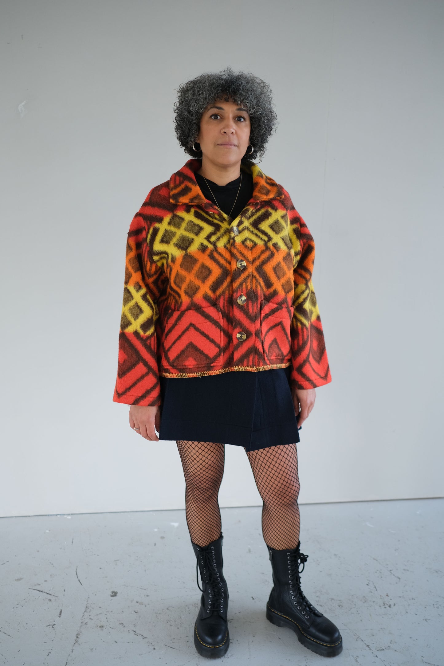 Nyssa ~ Reworked Vintage Blanket Jacket - M/L