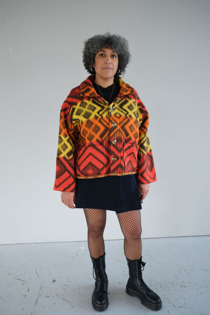 Nyssa ~ Reworked Vintage Blanket Jacket - M/L