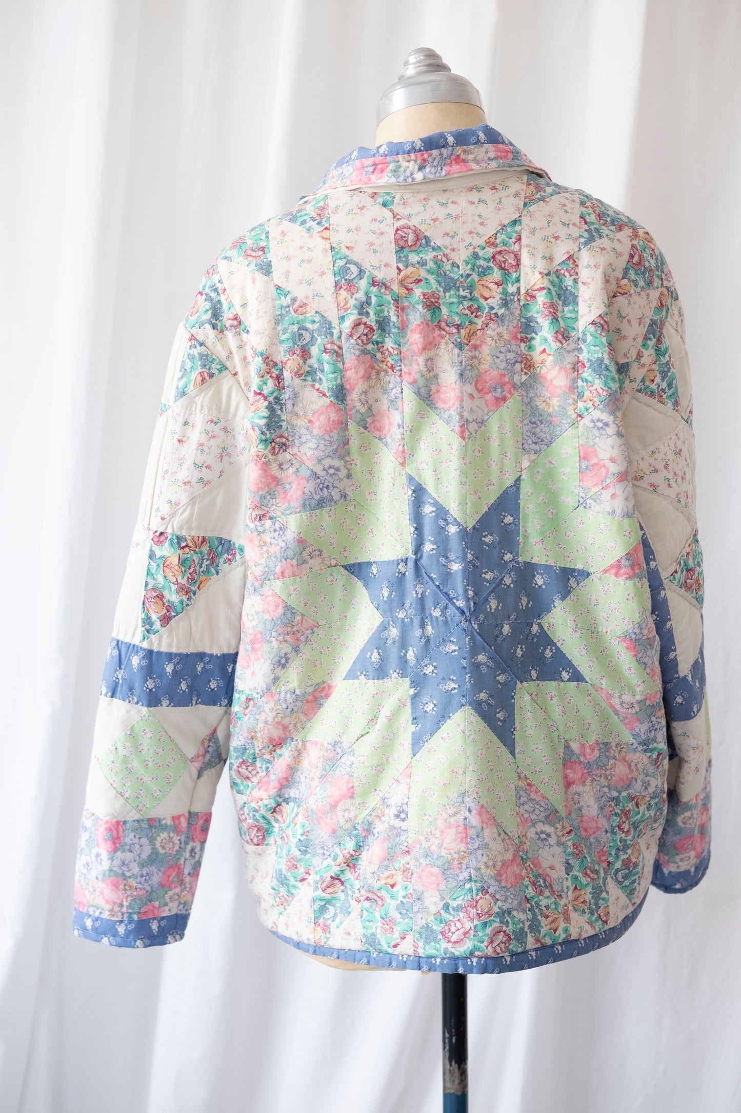 Poppy ~ Reworked Patchwork Quilt Jacket - S