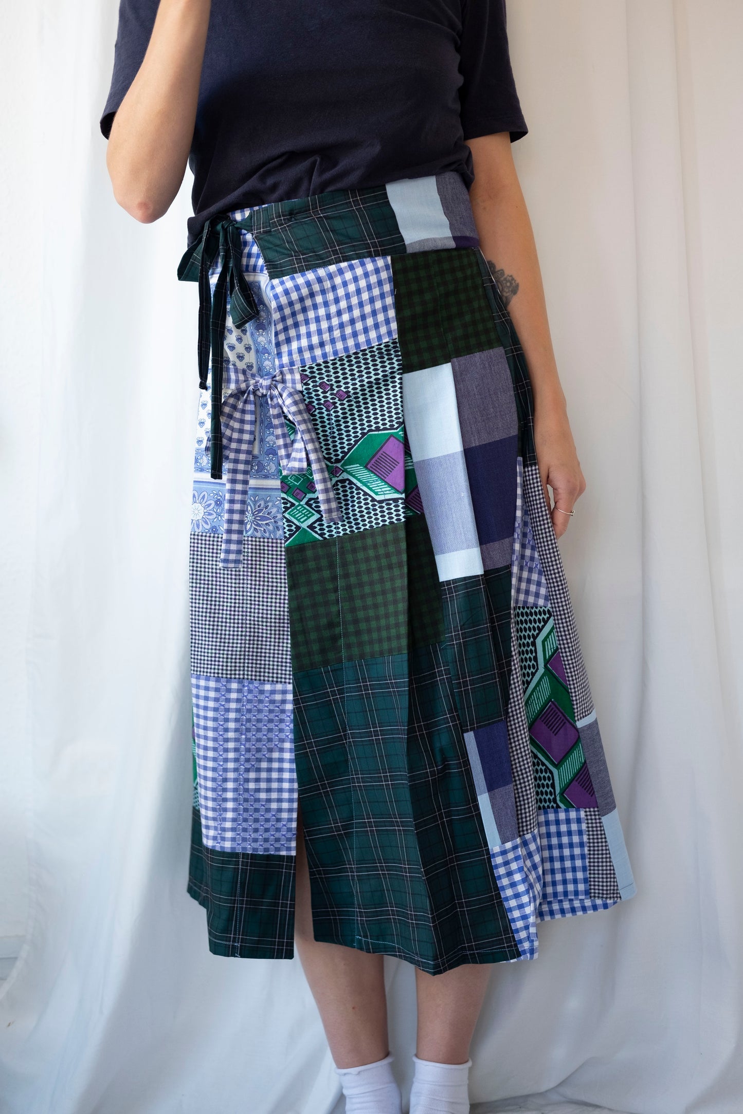 Grace ~ Patchwork Midi Skirt - 8/10