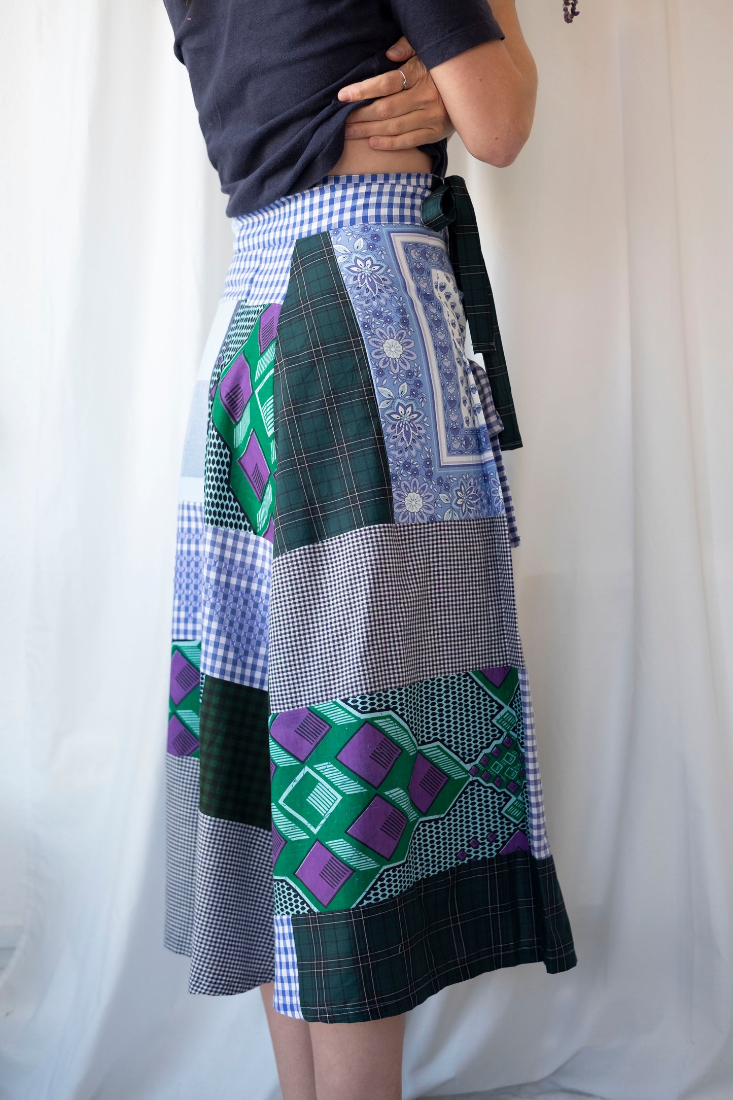 Grace ~ Patchwork Midi Skirt - 8/10