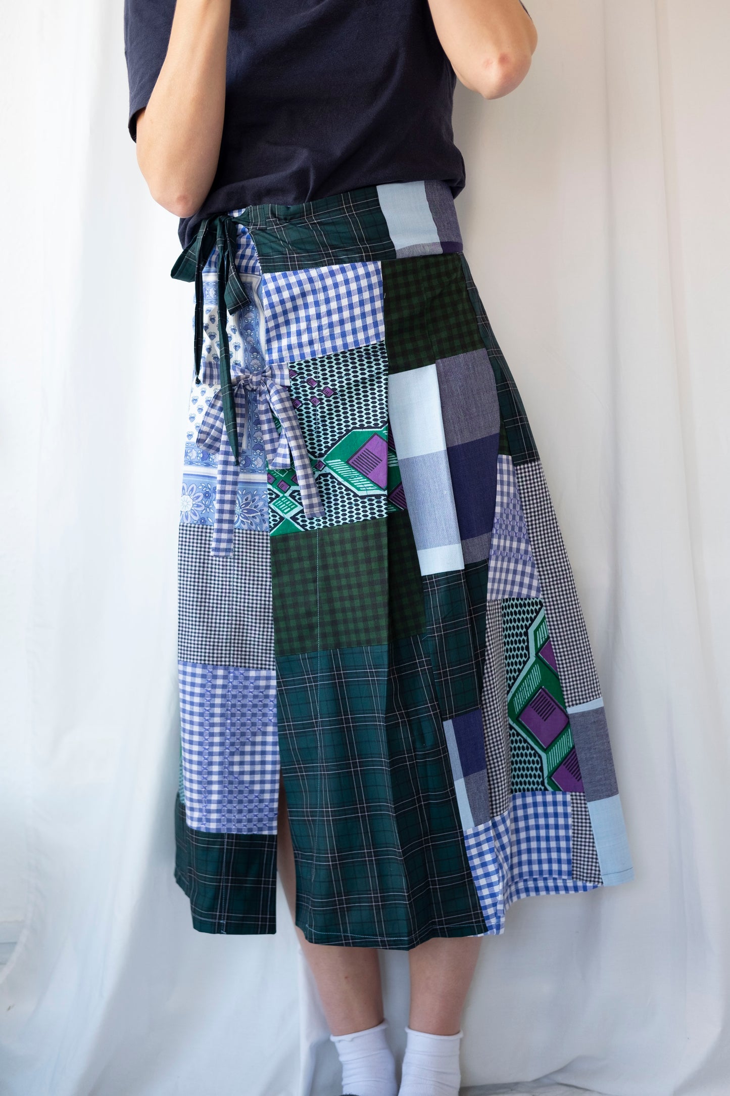 Grace ~ Patchwork Midi Skirt - 8/10