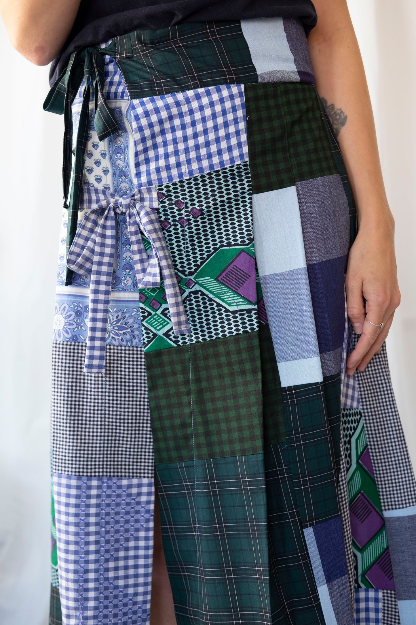 Grace ~ Patchwork Midi Skirt - 8/10