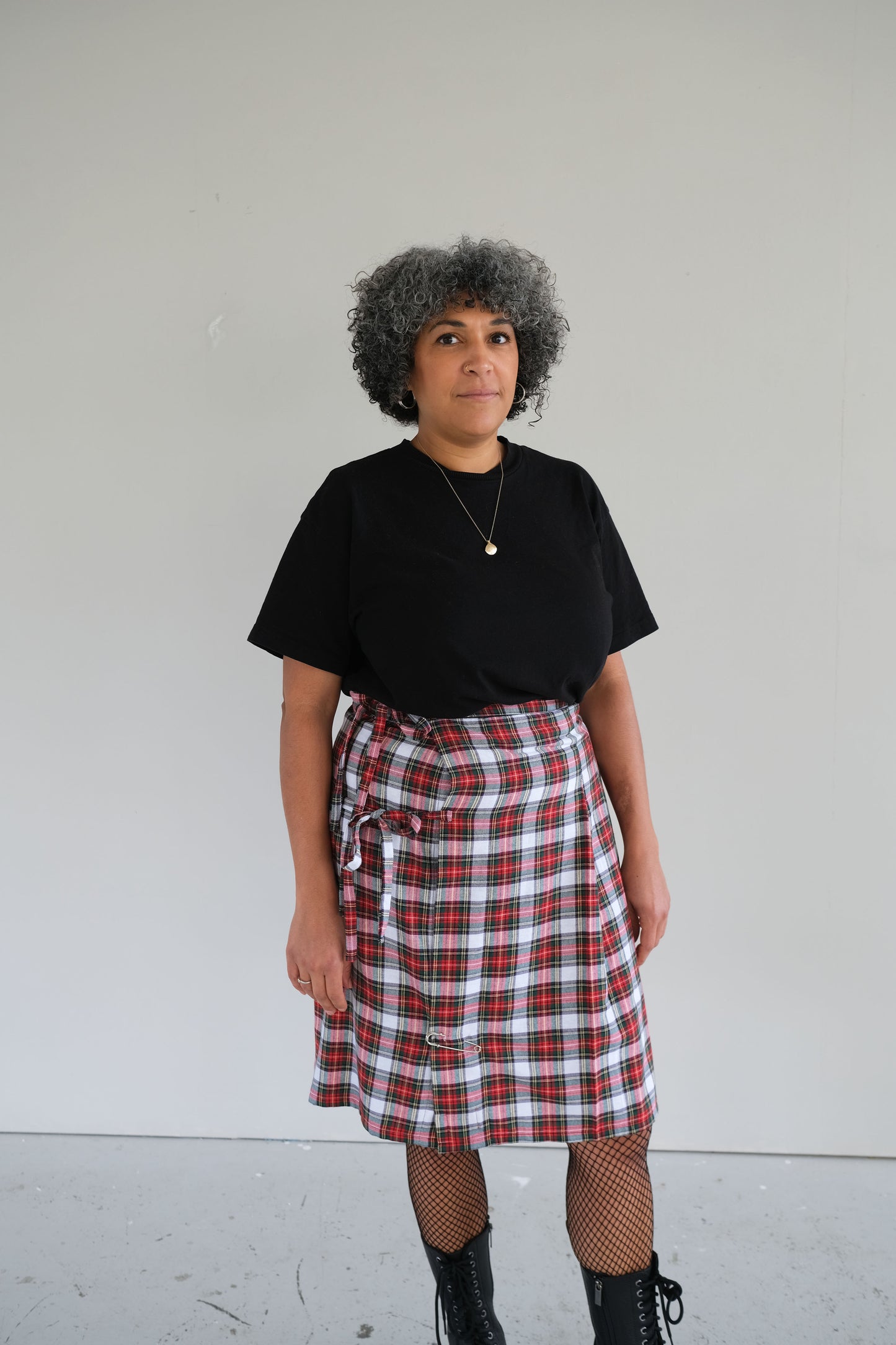 Pine ~ Tartan Pleat Midi Skirt - 12