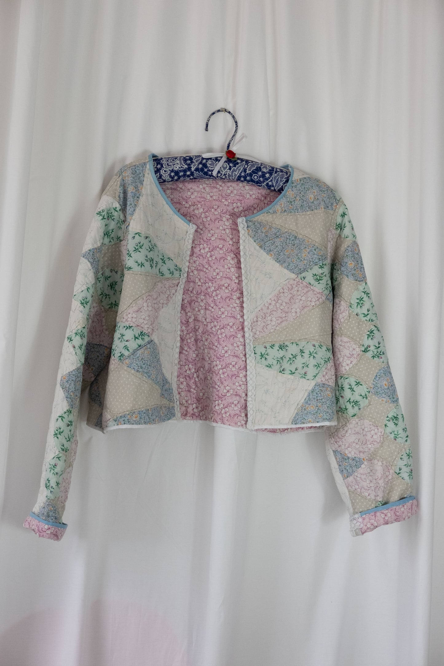 Heather ~ Remade Vintage Patchwork Quilt Cropped Jacket  ~ S/M