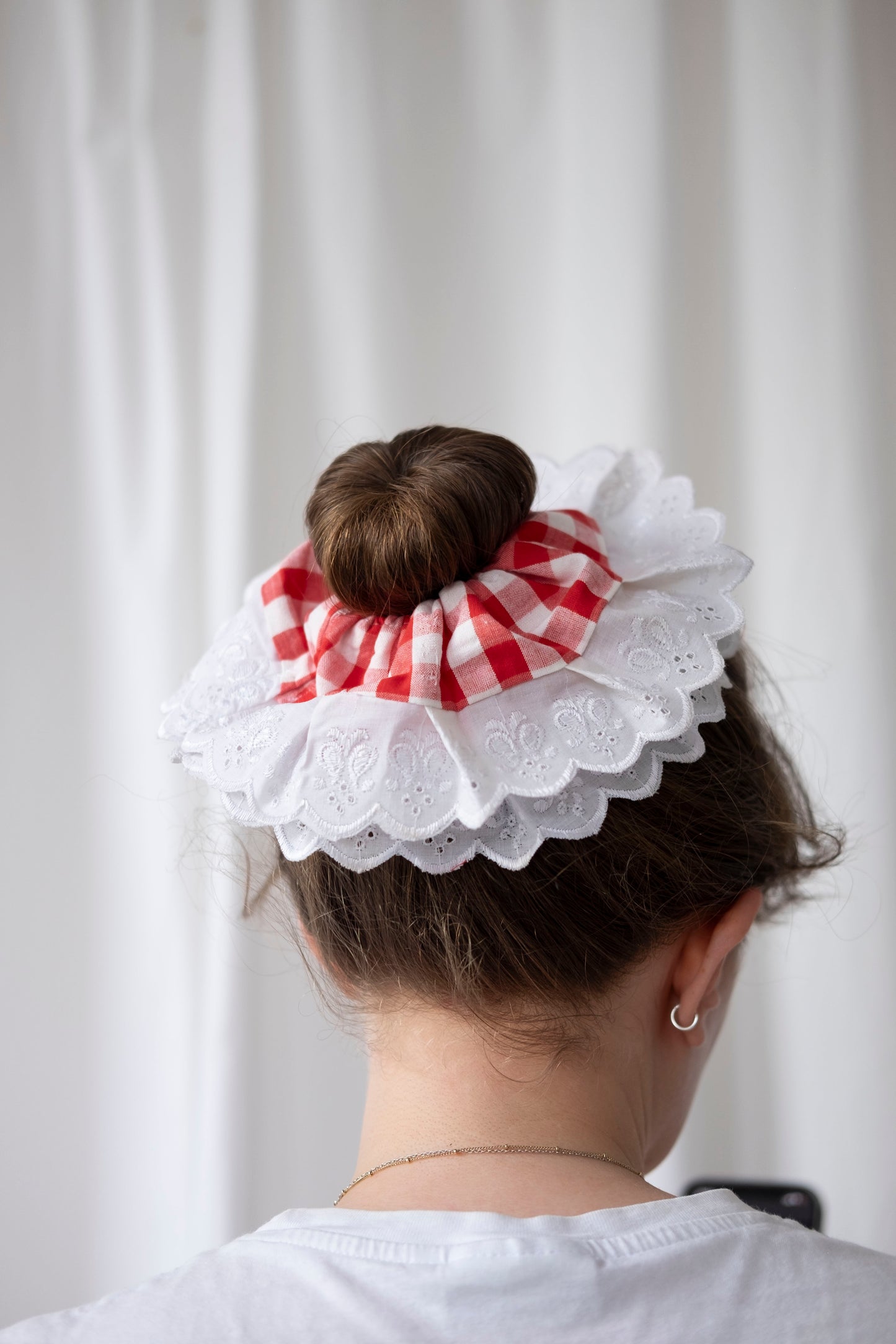 Solstice Scrunchie - Red Gingham XL