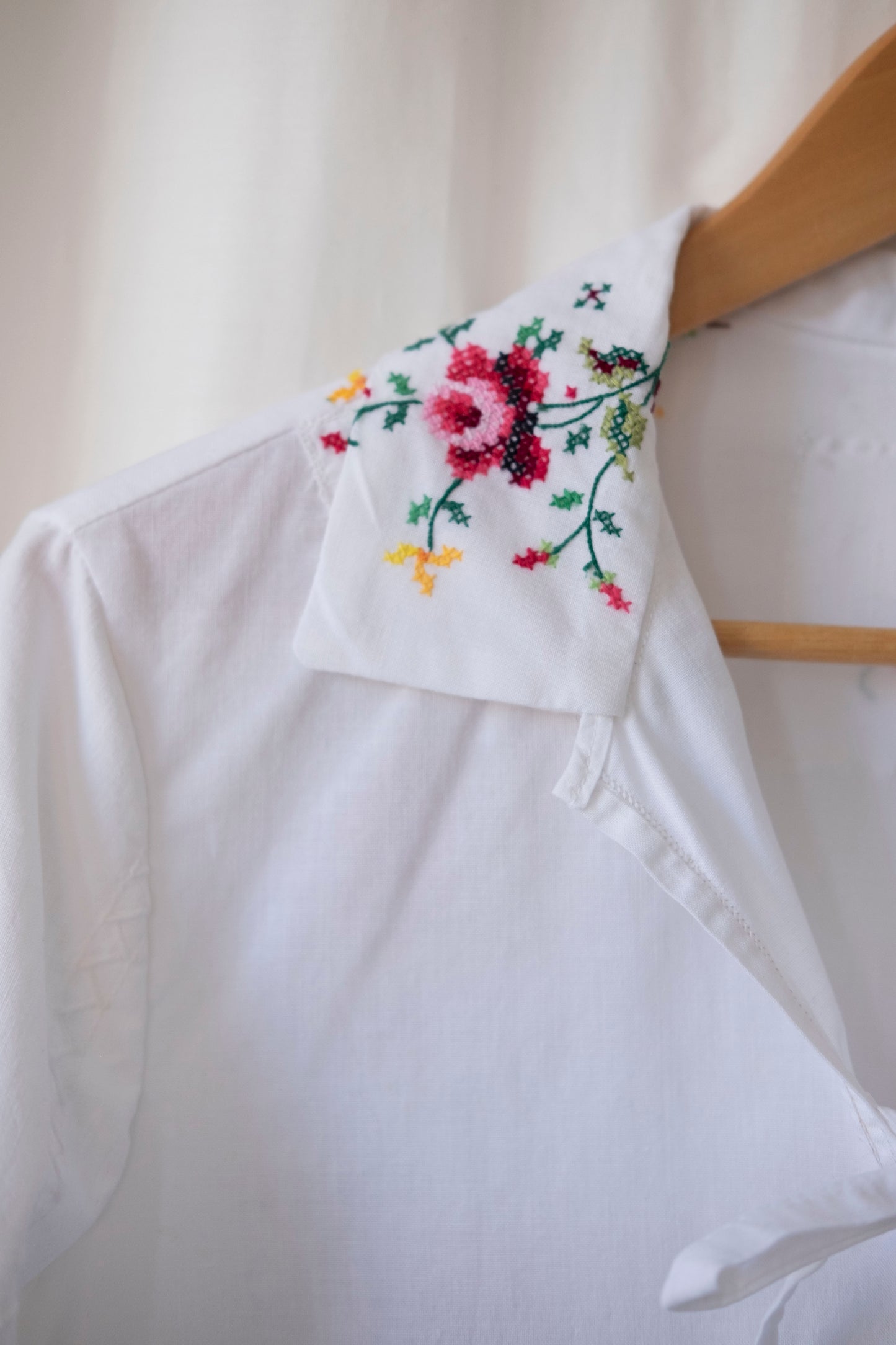 Damask ~ Reworked Embroidered Tie Shirt - XS/S