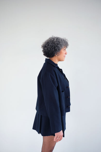 Nebula ~ Navy Deadstock Wool Jacket - M