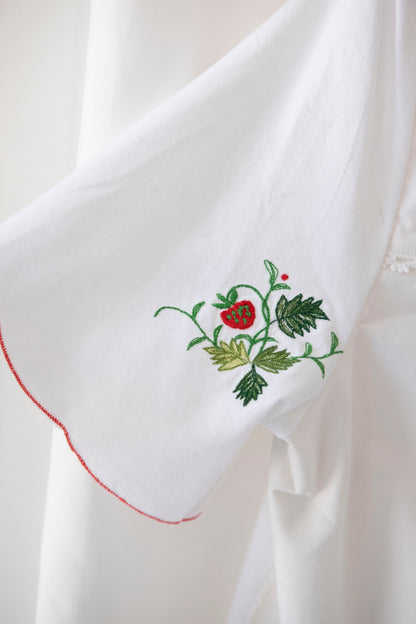 Ananassa ~ Reworked Vintage Tie Front Shirt - S