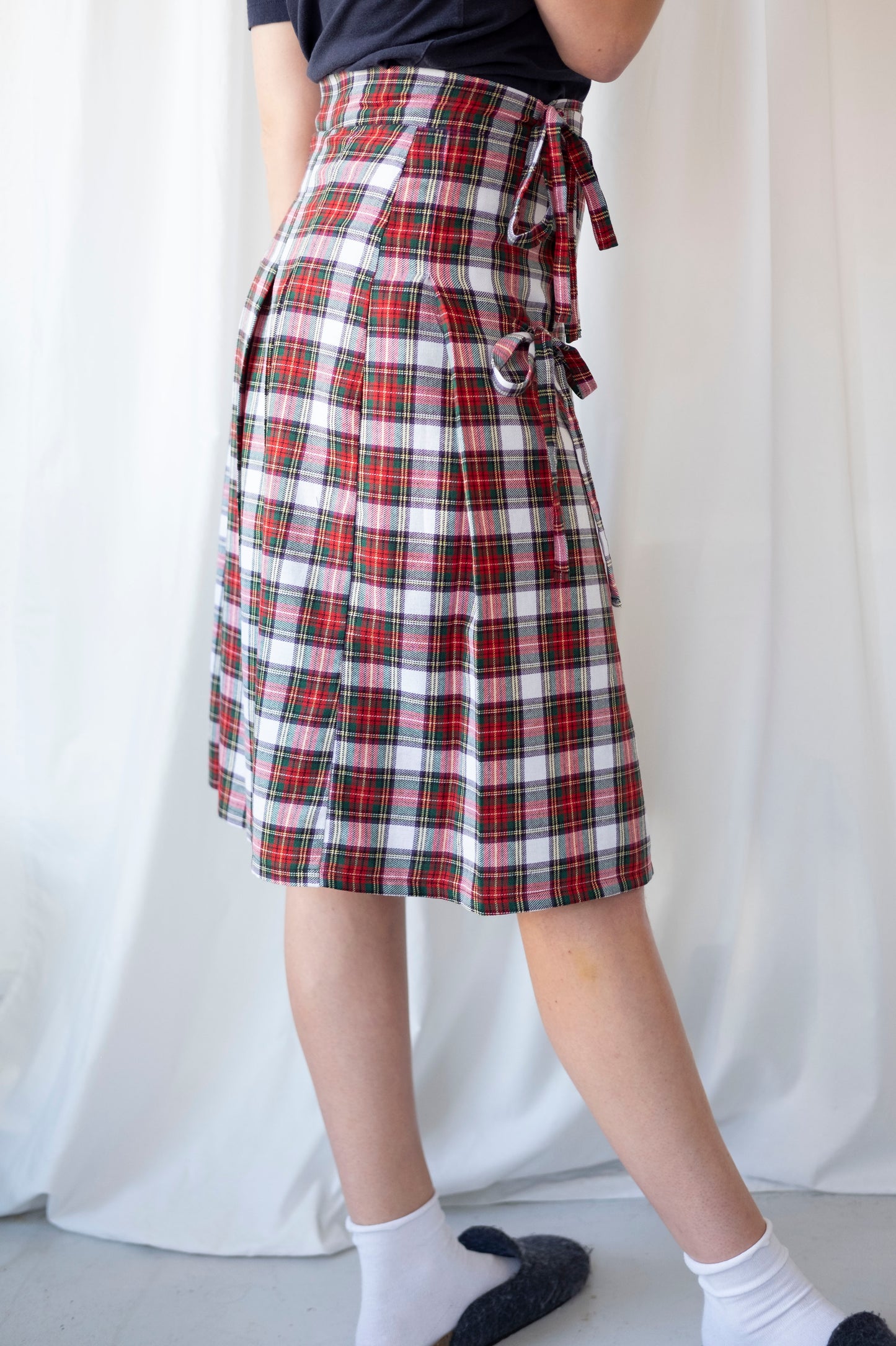 Dionne ~ Tartan Pleat Midi Skirt - 12