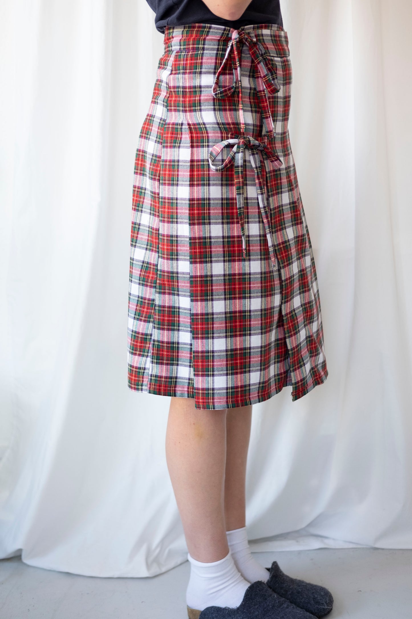 Dionne ~ Tartan Pleat Midi Skirt - 12