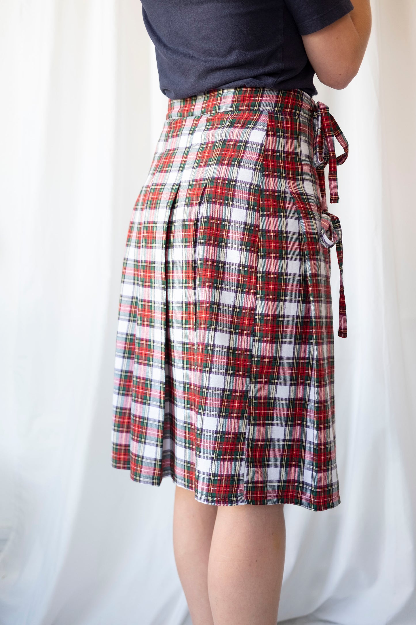 Dionne ~ Tartan Pleat Midi Skirt - 12