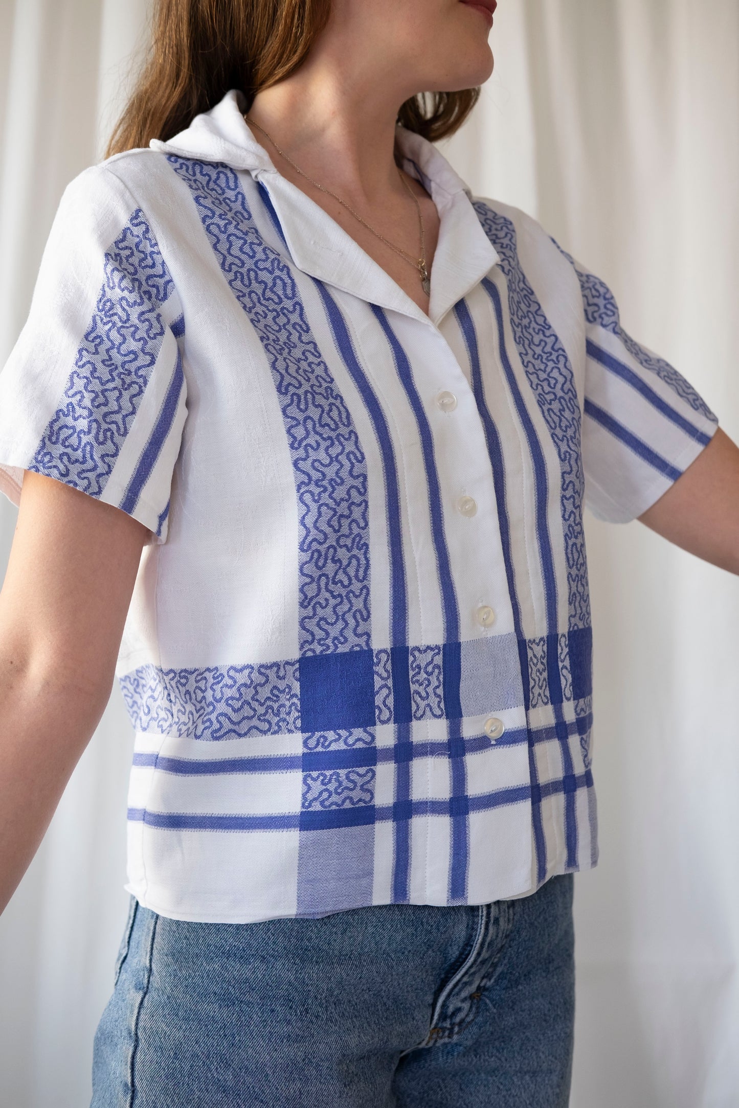 Hockney ~ Reworked Vintage Cotton Shirt - S